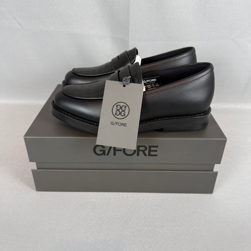 G/FORE Gallivanter Golf Loafers Womens 5 Onyx Black Quilted Luxe Sole New NIB
